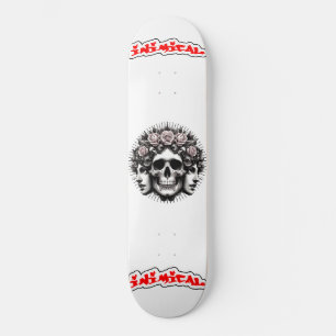 Skate Caveira Rosa Inimada