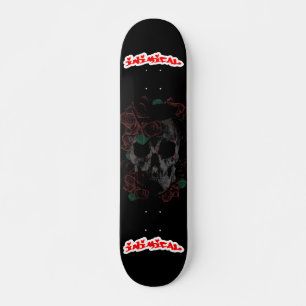 Skate Caveira Rosa Inimada