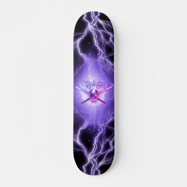 Skate Caveiras Espadas Cruzadas  (Frente)