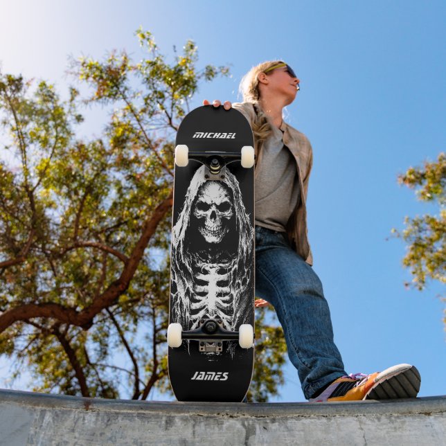 Skate Ceifeiro Personalizado Edgy Gótico Crânio (Ao ar livre 1)