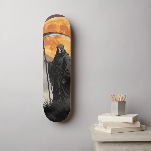 Skate Ceifeiro Sombrio Gótico (Arte de parede)