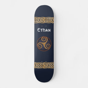Skate Céltico Triskelion (Azul) Personalizado