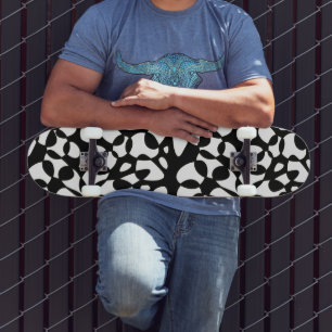 Skate Células Abstração Preto Branco