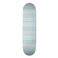 Cerceta e teste padrão tribal asteca cor-de-rosa