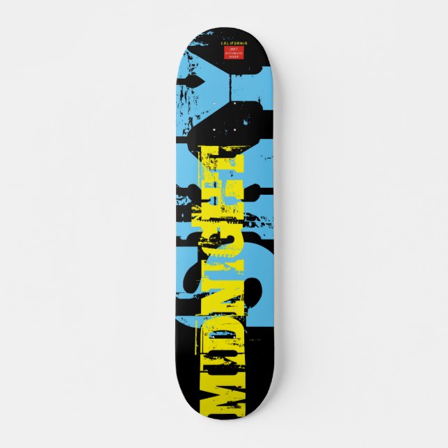 Skate Céu da Meia-Noite Skateboard, 7¾" Deck (Frente)