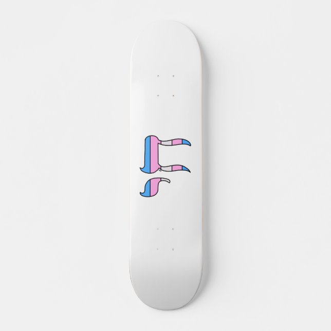 Skate Chá da Bandeira do Orgulho Trans (Frente)