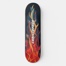 Chama Fria Abstrata Fogo Laranja Azul