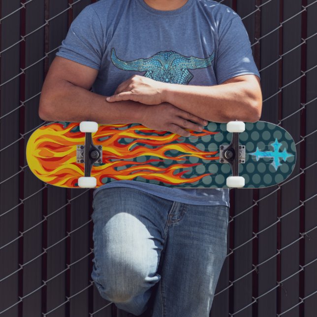 Skate Chamas Cruzadas (Ao ar livre 3)
