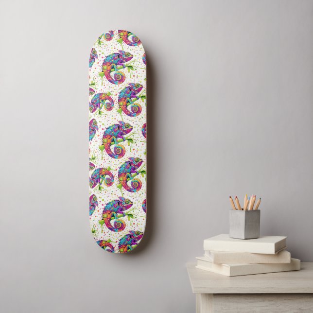 Skate Chameleon Paint mantém estilo aquarela (Arte de parede)