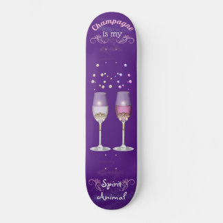 Skate Champanhe É O Meu Espírito Animal Branca De Bolhas