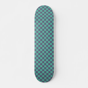 Skate Checkerboard azul e verde