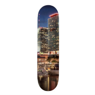 Skate Cidade da skyline de Miami em Florida