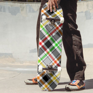 Skate Cinza Cinza Preto Multicolor Flanela Xadrez Tartã