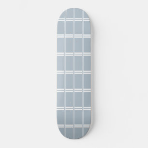 Skate Cinza e padrão branco