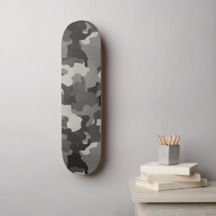 Skate Cinza Vintage Camo Realista Efeito Vestido