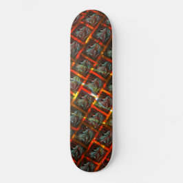 Skate Cinzas "olhais enquadrados", esmaltes, quadrados o