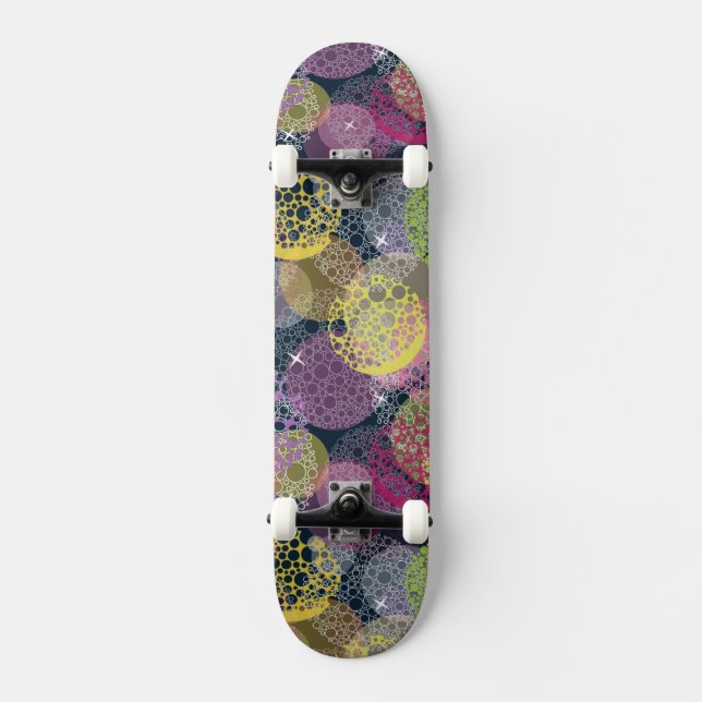Skate Círculo bonito abstrato das bolinhas (Frente)