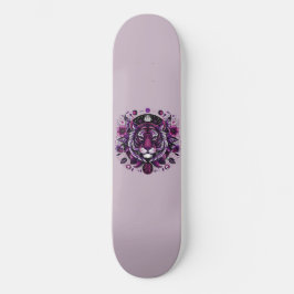 Skate Círculo Floral do Tigre Roxo
