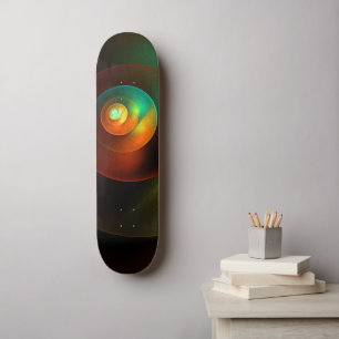 Skate Círculos Coloridos Padrão Moderno de Arte Abstrato