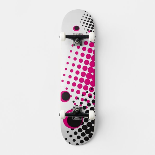 Skate Círculos Coloridos Painéis (branco) (Frente)