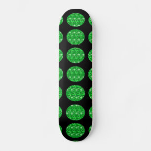 Skate Círculos De Brilho Verde Legal Do Conselho Do skat