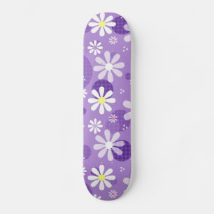 Skate Círculos de Gingham Roxo das Díssias Retro