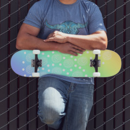 Skate Círculos e pontos de gradiente arco-íris