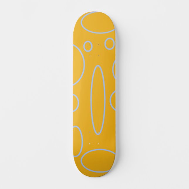 Skate Círculos Loops em Laranja Geométrico (Frente)