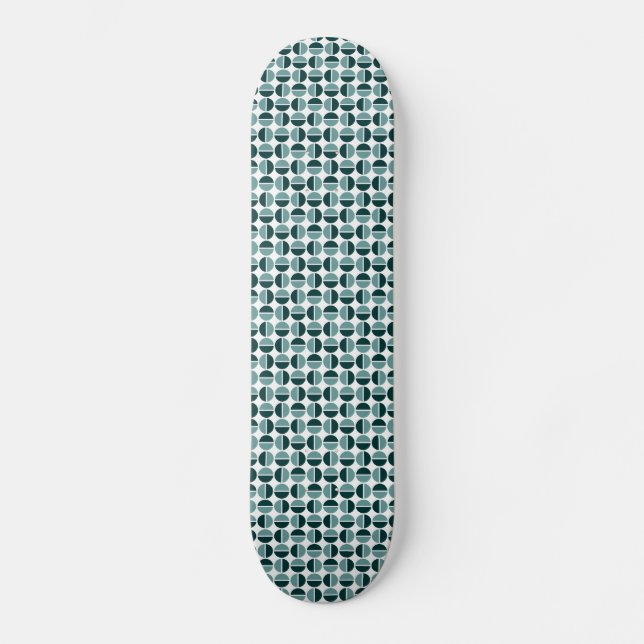 Skate Círculos rotativos - Verde oceânico e verde-escuro (Frente)