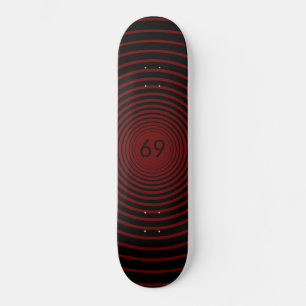 Skate Círculos Vermelhos - Adicione suas cores / letras