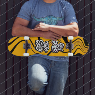 Skate Citação de Tipografia Motivacional Retro Estilo Vi
