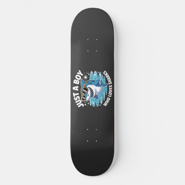 Skate Citação Divertida de Tubarão  (Frente)