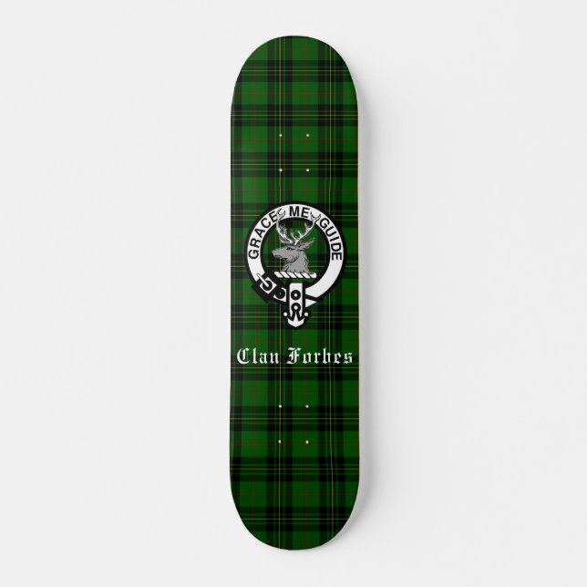 Skate Clan Forbes Tartan e Crachá Crest (Frente)