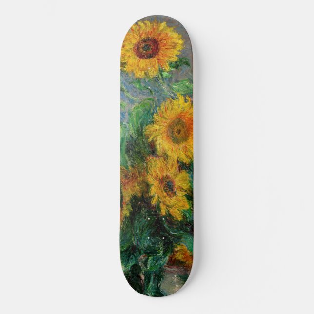 Skate Claude Monet - Buquê de Girassóis (Frente)