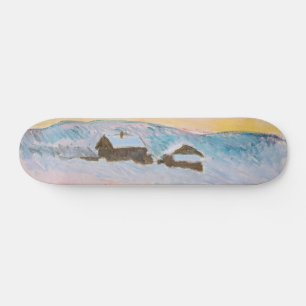 Skate Claude Monet - Paisagem da Noruega, Casas Azuis