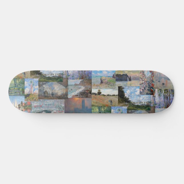 Skate Claude Monet - Patchwork de obras de arte (Horz)