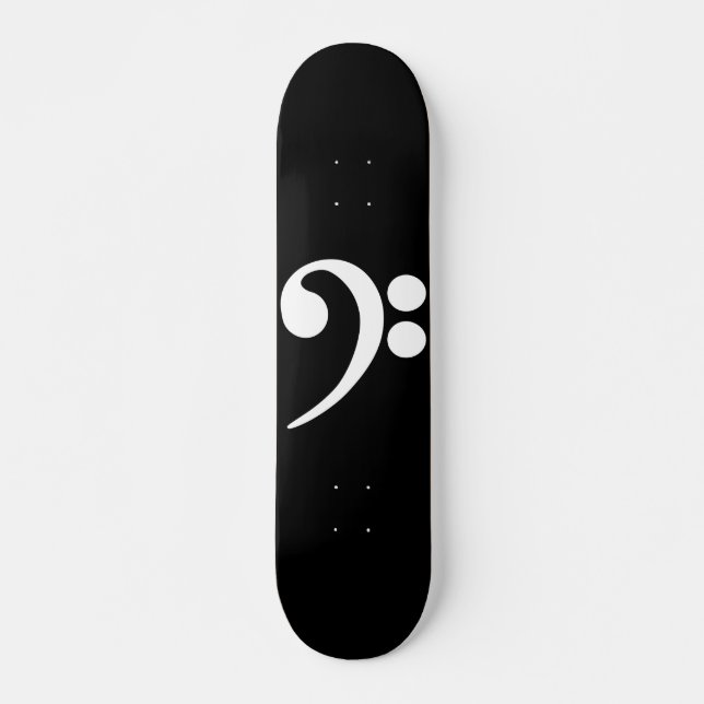 Skate Clave de Fá Branca (Frente)