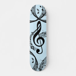 Skate Climactic G Clef Music Blue