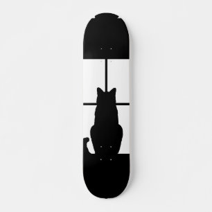 Skate Clique do gato preto da janela para personalizar
