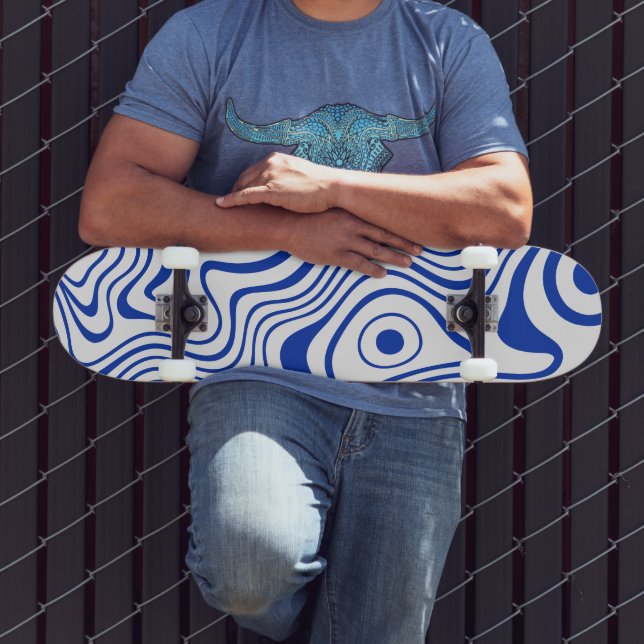 Skate Cobalt Hiper Azul Psicodélico Ondulado (Ao ar livre 3)