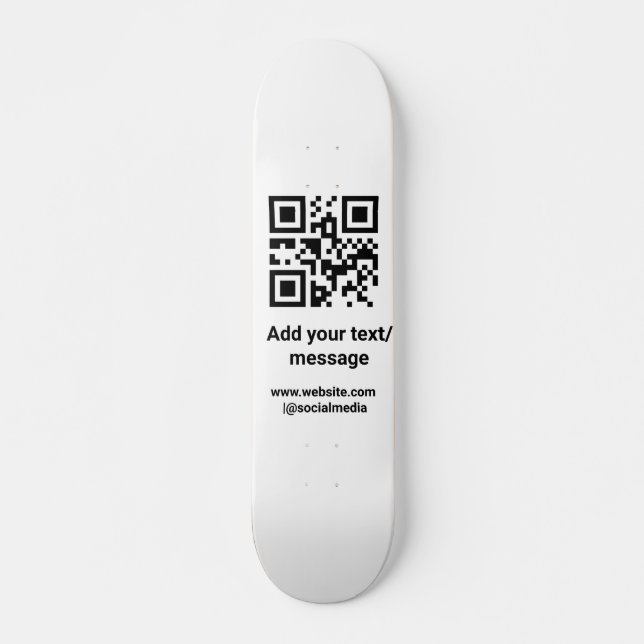 Skate código de barras personalizado simples adicionar s (Frente)
