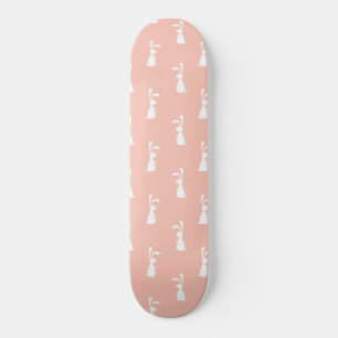 Skate Coelho Branco Feliz Páscoa Menina Rosa Pastel Prim