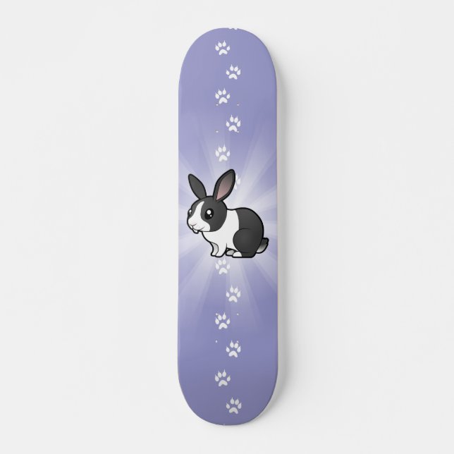 Skate Coelho de desenho animado (orelha para cima cabelo (Frente)