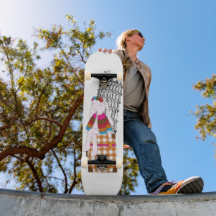 Skate Coelho de Viagem de Desenho Animado Fofo Férias na
