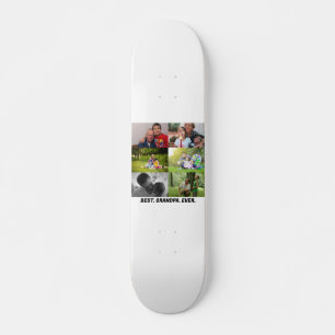 Skate Colagem personalizada do Melhor Avô de 6 Fotos