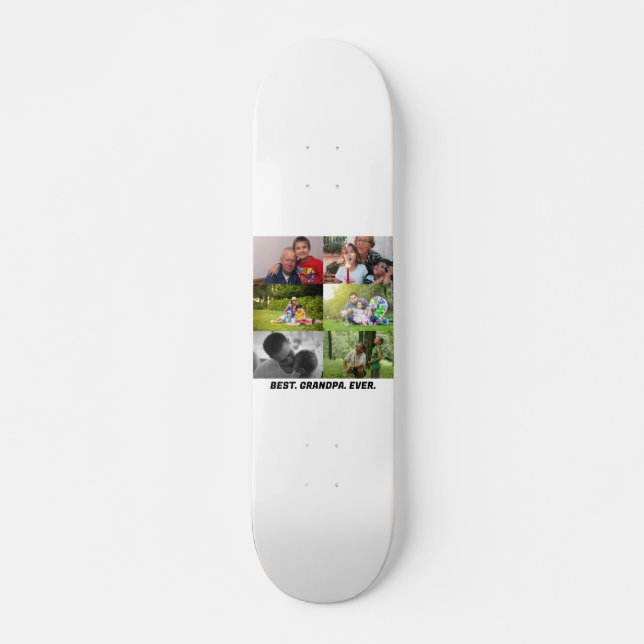 Skate Colagem personalizada do Melhor Avô de 6 Fotos (Frente)