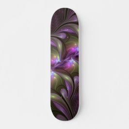 Skate Colorful Abstract Violet Purple Khaki Fractal Art