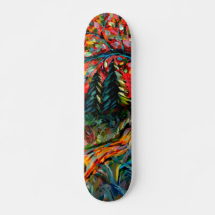 Skate Colorful Tree And River Painting