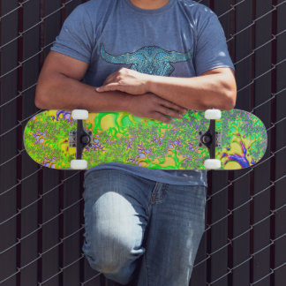 Skate Colorida Psicodélica Funky Viagem do Ácido Fractal