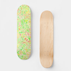 Skate Colorido Trippy Boho Ecletismo Groovy Blob Mosaico
